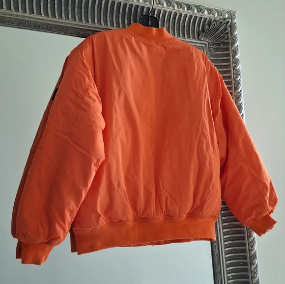 ZARA Kids' Orange Bomber Jacket Size M - Picture 3 of 9